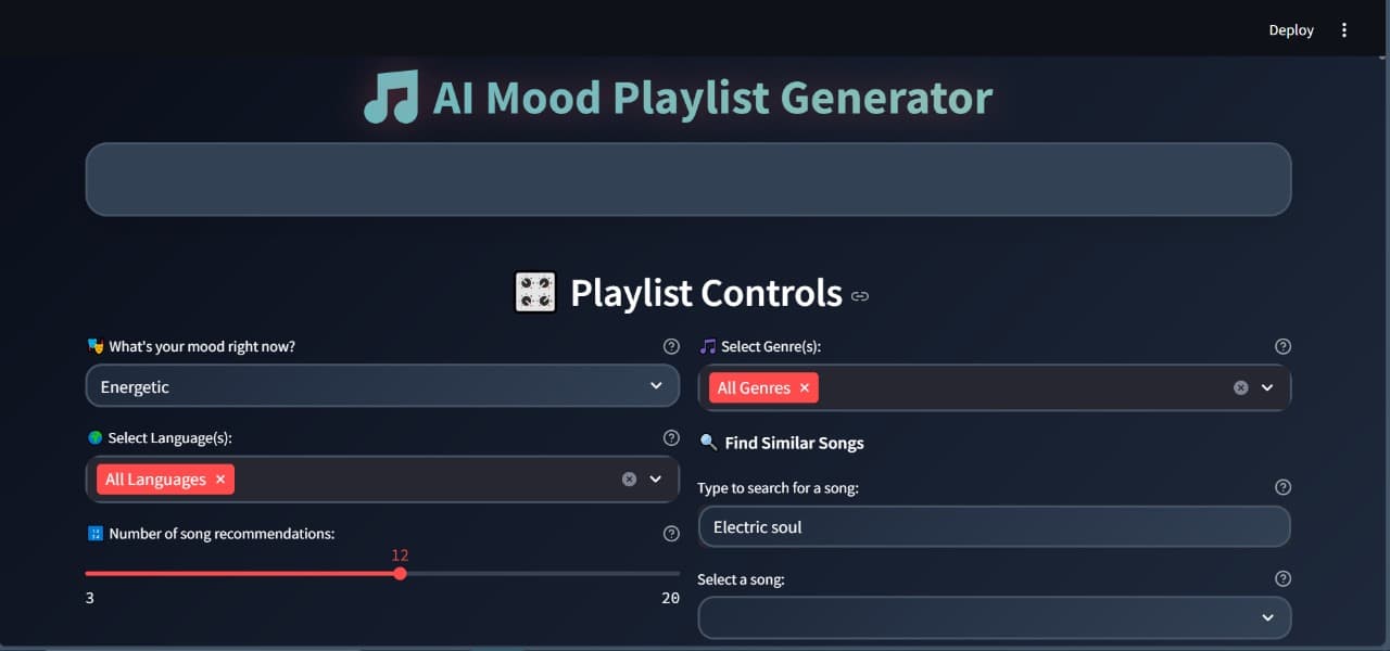 AI Mood Playlist Generator